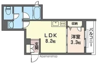 クレオール中野【103号室】の間取り