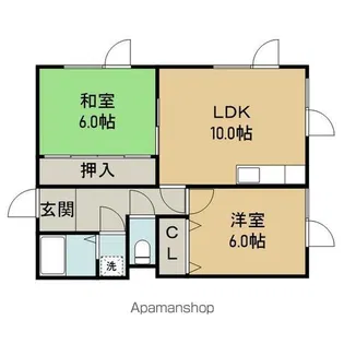 ハイツたかさき1号棟【2階】の間取り