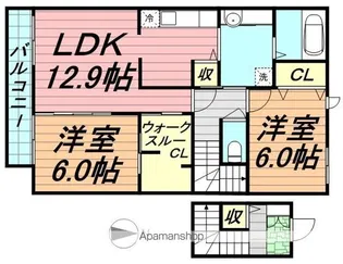 イーグレット D【2階】の間取り