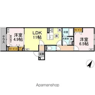 セレスティア柴又VII【1階】の間取り