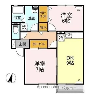 ロイヤルガーデンコート B【2階】の間取り