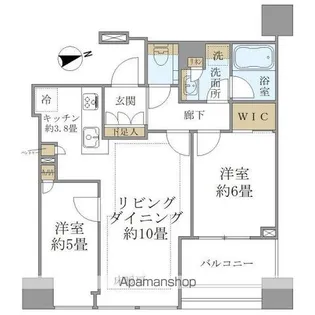 白金ザ・スカイ東棟【9階】の間取り