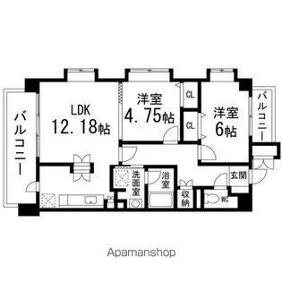 グレースプレジオⅢ【602号室】の間取り