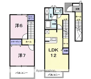 レジデンス・ベル B棟【2階】の間取り