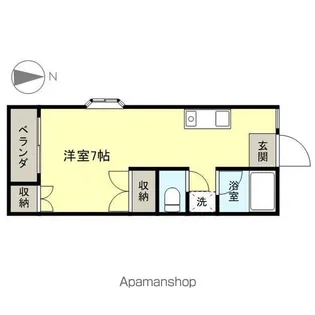 コーポコスモス【206号室】の間取り