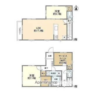 東京都八王子市子安町2丁目【一戸建】の間取り