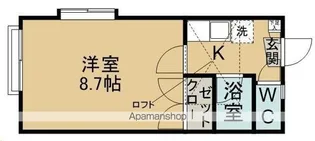 フロムUハイツ【206号室】の間取り