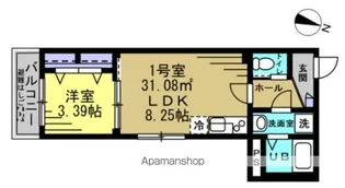 クアトロ本千葉【2階】の間取り