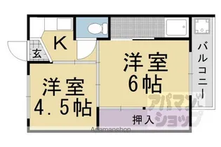 ビレッジハウス長岡【1-103号室】の間取り