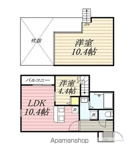 DREAM STAGE CANEPALAZZO【103号室】の間取り