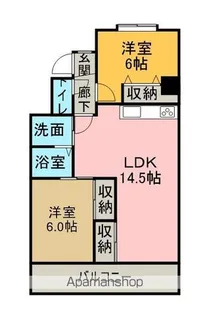 パストラルタカヨコ【1-B号室】の間取り