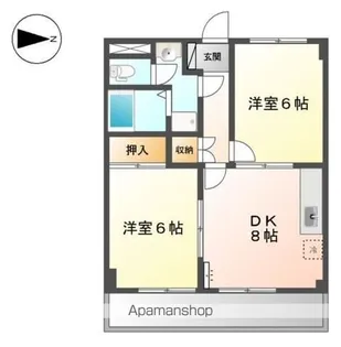 プリムローズ西野【4階】の間取り
