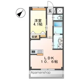 ユニヴァリィ県庁東【505号室】の間取り