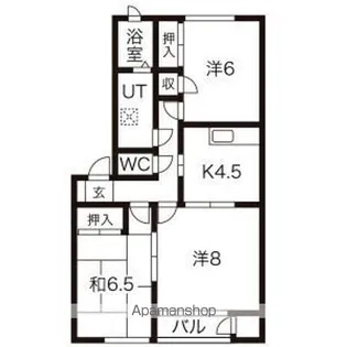 グランディールB【2階】の間取り