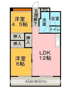 蓮池マンション【405号室】の間取り