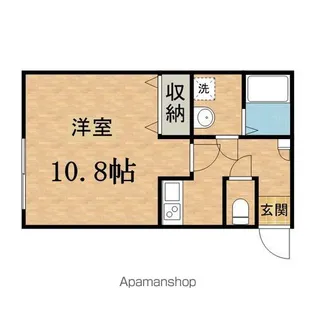 アンビション唐木田【1階】の間取り