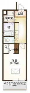 ルネス クレール【401号室号室】の間取り