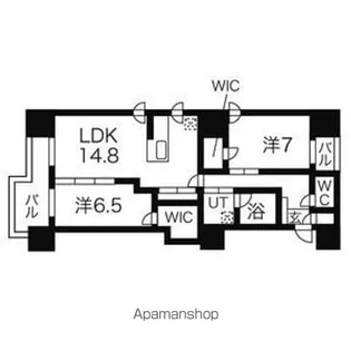 マストライフ南4条【12階】の間取り