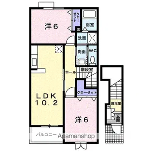 スプリングス Ⅱ【2階】の間取り