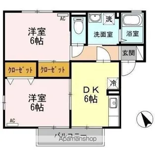 サール・ド・セジュール【2階】の間取り