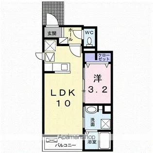グリーングラス D【1階】の間取り