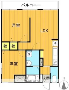 コーポ三光【301号室】の間取り