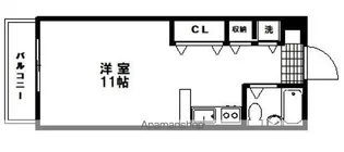 オーシャンハイツ【2階】の間取り