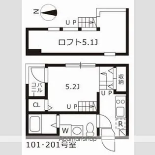サダルスウド【101CP号室】の間取り