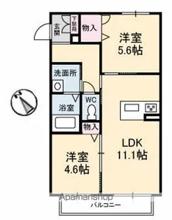 シャーメゾンルシエール【2階】の間取り