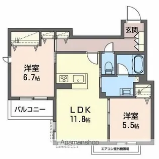 シャーメゾン陽明Ⅱ【303号室】の間取り