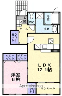 PASTRAL花南Ⅰ【1階】の間取り