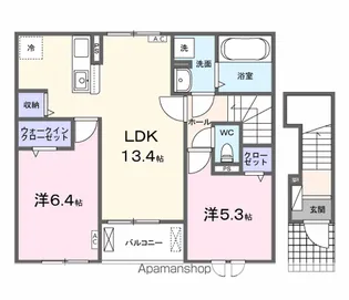 ラ マージュ西岐阜【2階】の間取り