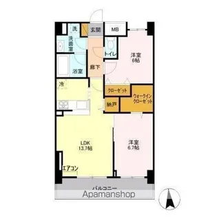 アンクレージュ【7階】の間取り