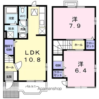 ライスシャワーB【1階】の間取り