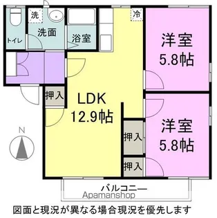 フレグランスYOU A棟【202号室】の間取り