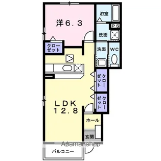 カーサ・プラシード Ⅰ【1階】の間取り