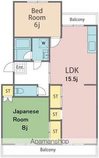 ハイツ福寿園2【25号室】の間取り