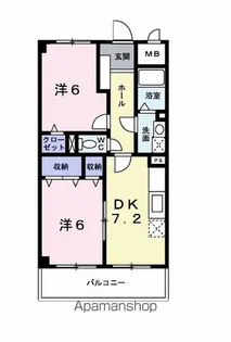 ピソ・ヴェルデ【3階】の間取り