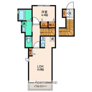 シャーメゾン小松島【201号室号室】の間取り