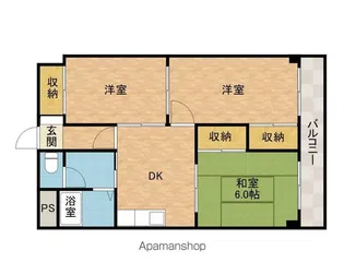 エステートピア吉田【3階】の間取り
