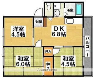 サンシティ深井【A101号室】の間取り