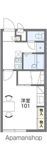 レオパレスMOMO【210号室】の間取り