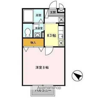1Kの間取り画像