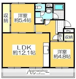 ヴィラナリー屋島【4501号室】の間取り