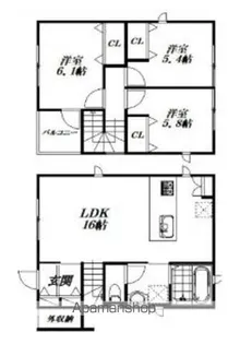 静岡県浜松市中央区富塚町【一戸建】の間取り