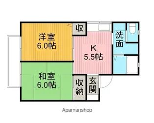 グリーンフィル【2-C号室】の間取り