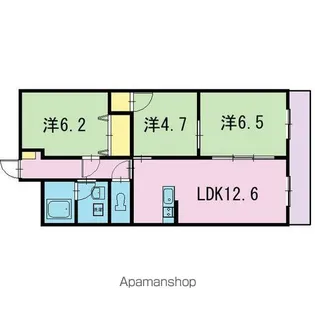 グランドゥール稲川【4階】の間取り