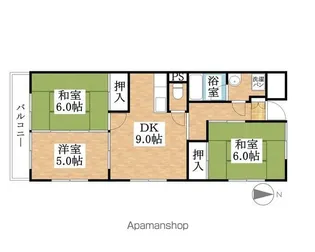 第2シャトープレドパーク【401号室】の間取り