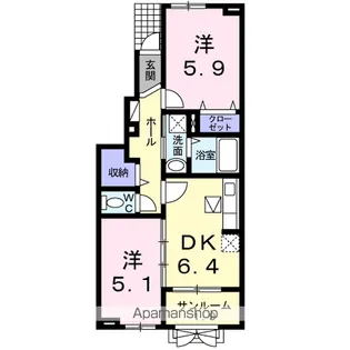 レーヴピスト Ⅳ【1階】の間取り