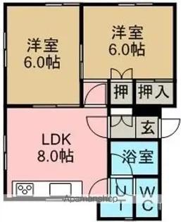樹苑ミネ【102号室号室】の間取り